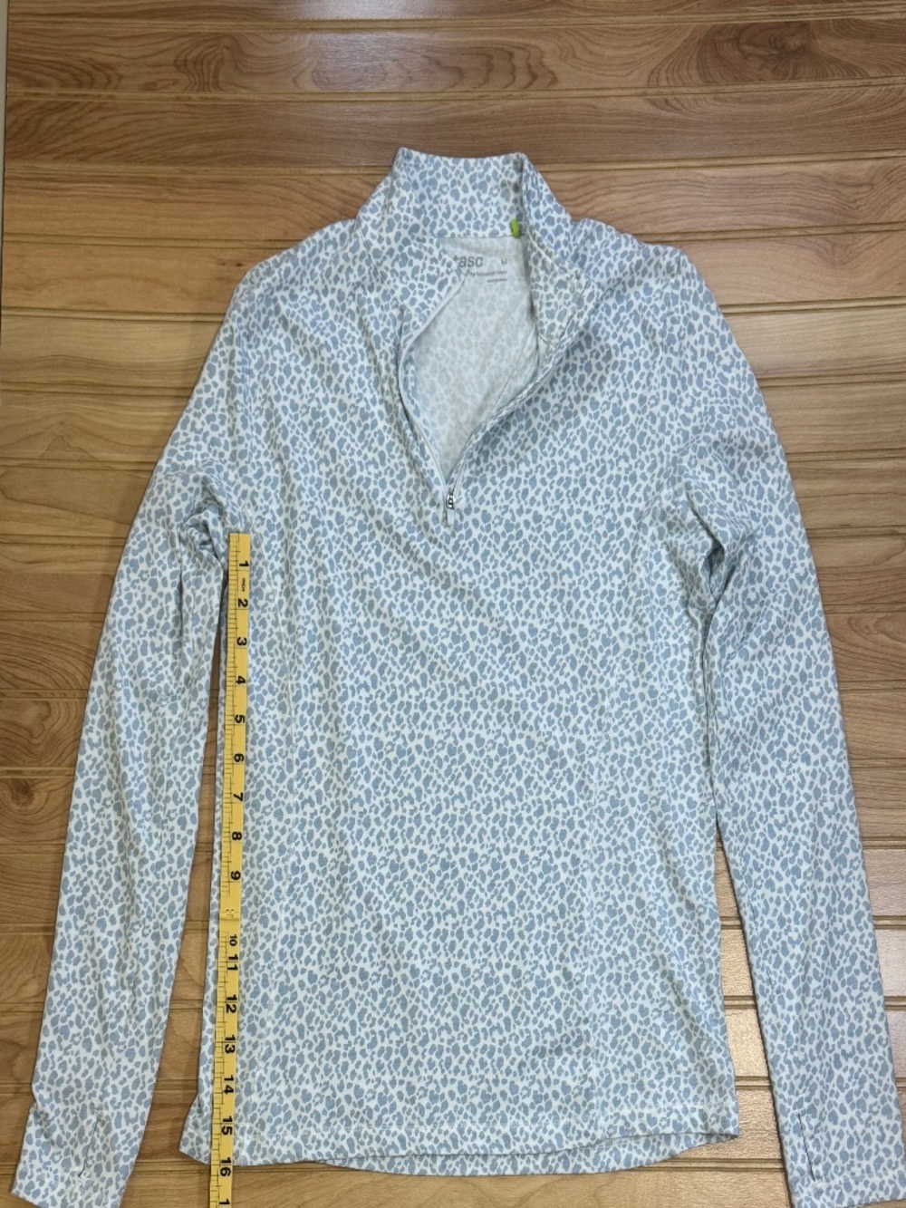 TASC Blue Leopard Performance 1/4 zip pullover - Picture 2 of 7